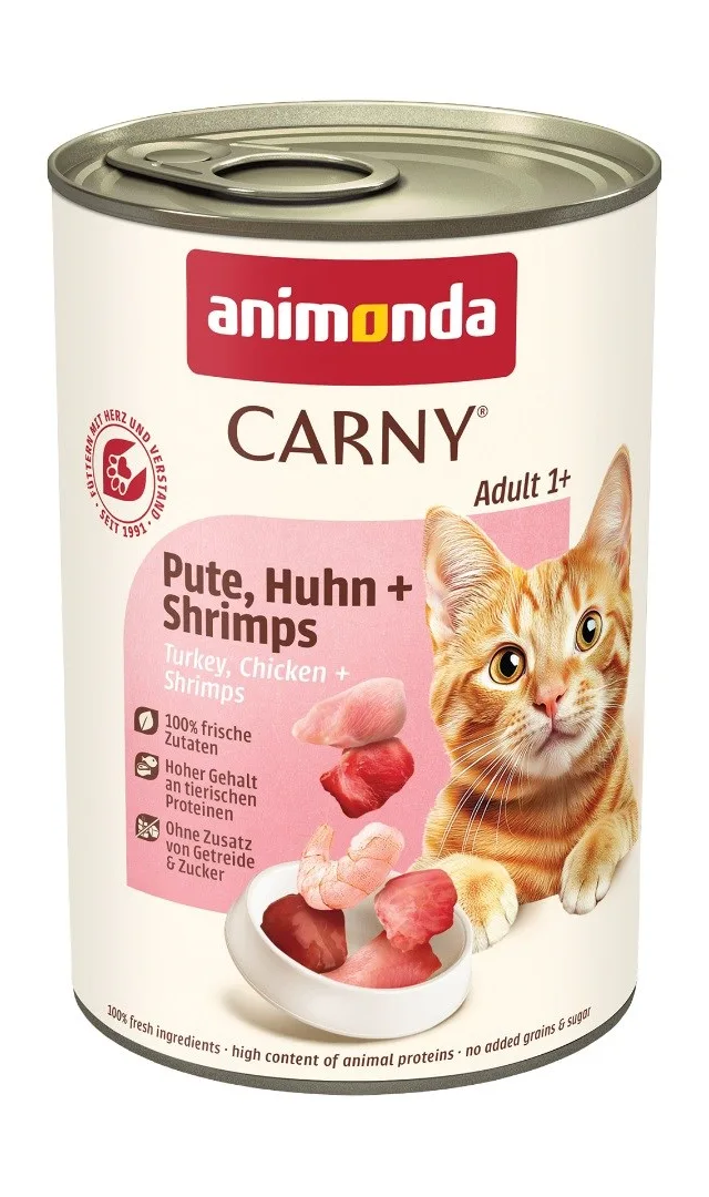 ANIMONDA Carny Adult Turkey Chicken And Shrimp - Wet Cat Food - 400g