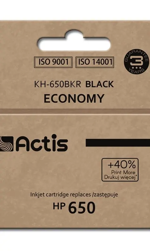Actis KH-650BKR ink (replacement for HP 650 CZ101AE; Standard; 15 ml; black)