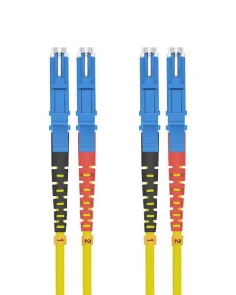 Helos LWL Patchkabel E2000/E2000 (LSH) Duplex 9/125m OS2 Gelb 3,0m