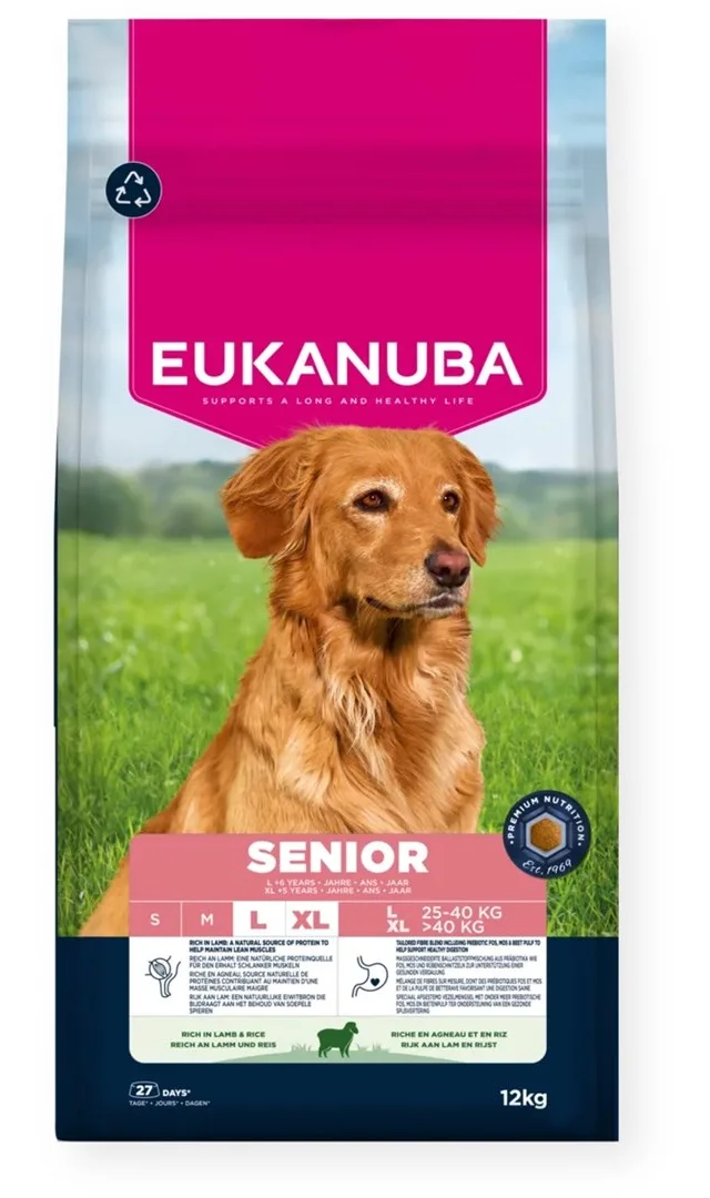 EUKANUBA Senior L XL Rich In Lamb Rice - Dry Dog Food - 12kg