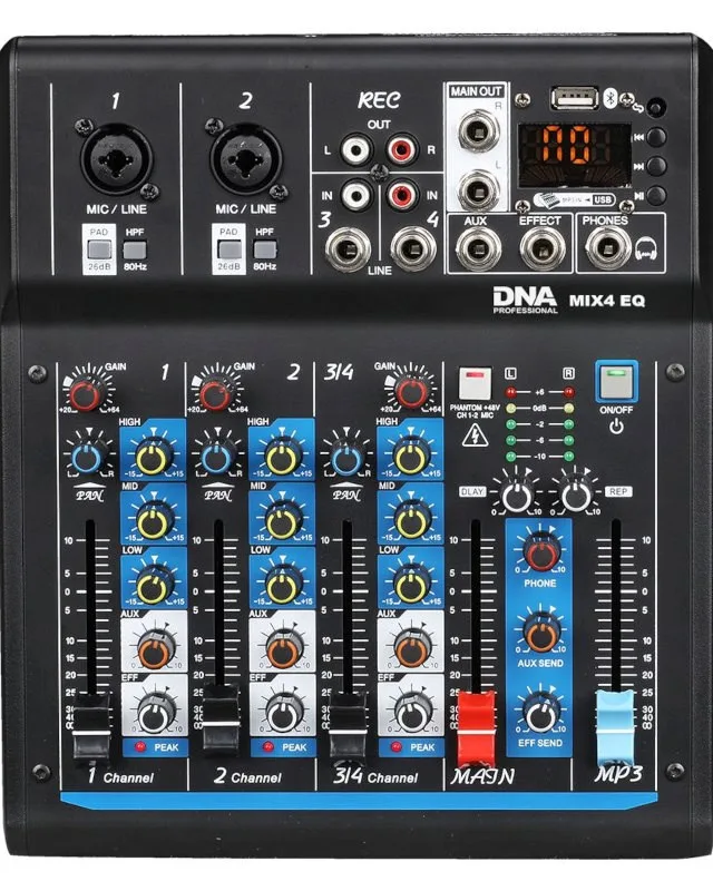 DNA MIX 4 EQ Mikser Audio USB MP3 Bluetooth Analog