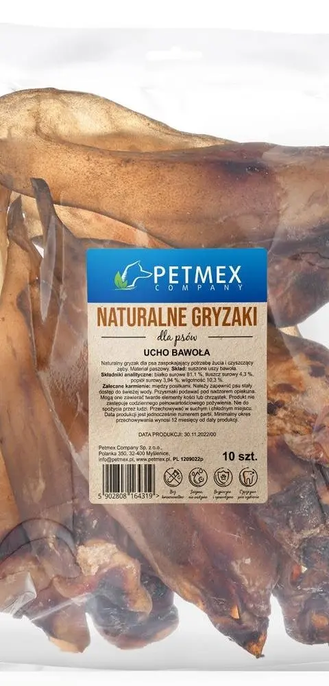 PETMEX Buffalo Ear With Ring – Dog Treat – 10pcs