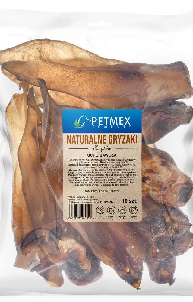 PETMEX Buffalo Ear With Ring – Dog Treat – 10pcs