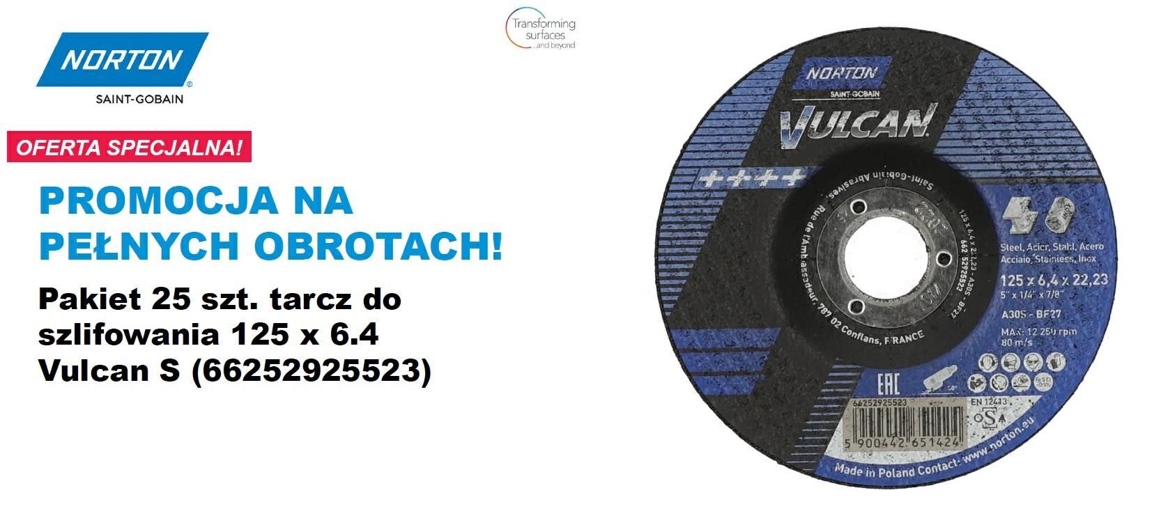Abrasive Wheel Norton Vulcan 125 X 6.4 A30S