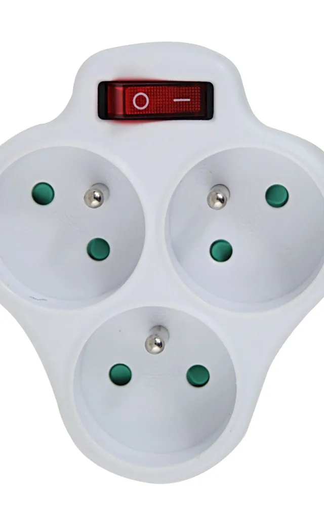 Esperanza ELK304W Electrical Splitter 3 Sockets Switch White