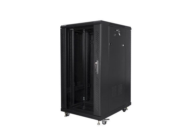 Lanberg FF01-6822-12B rack cabinet 22U Freestanding rack Black