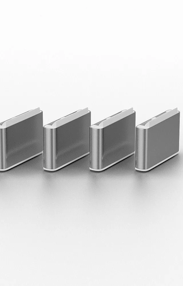 Lindy USB Type C Port Blocker Key - Pack of 4 Blockers, White
