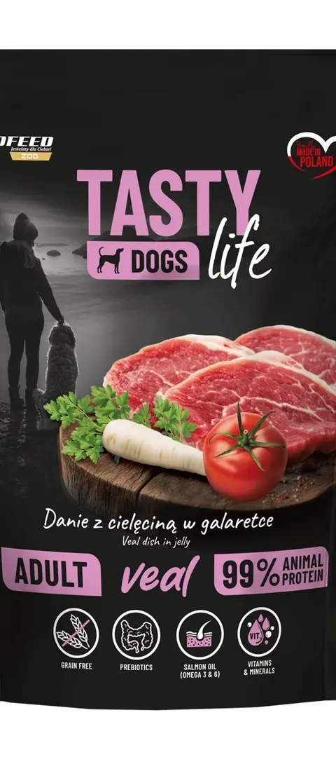 BIOFEED Tasty Dogs Life Veal - Wet Dog Food - 500g