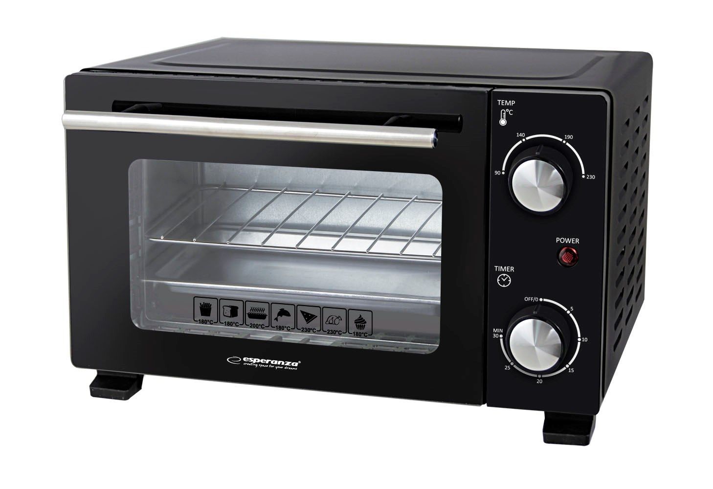 Esperanza EKO007N Mini Oven 10 L 800 W Black