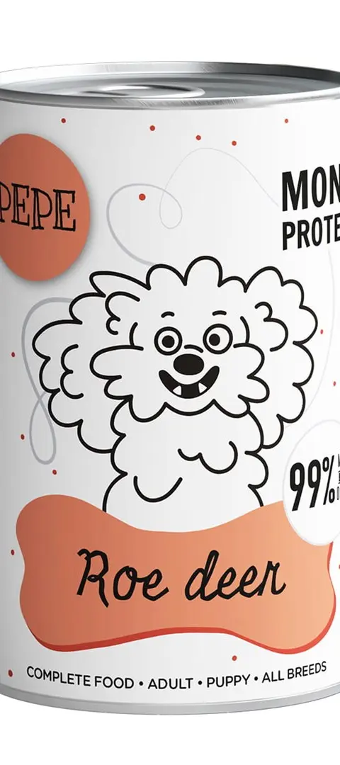 PAKA ZWIERZAKA Pepe Roe Deer - Wet Dog Food - 400g