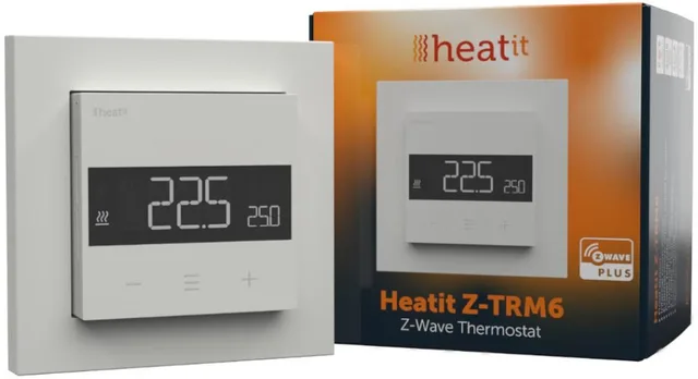 Termostat Heatit Z-TRM6 White RAL 9003 Z-Wave Thermostat 3600W 16A 868 4 Mhz