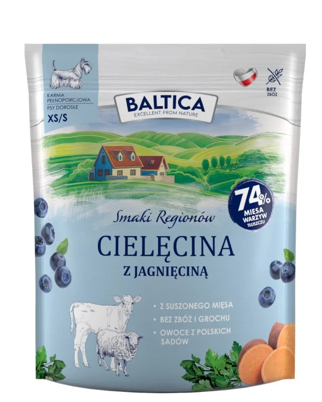 BALTICA Smaki RegionóW Small Breeds Veal With Lamb - Dry Dog Food - 1kg