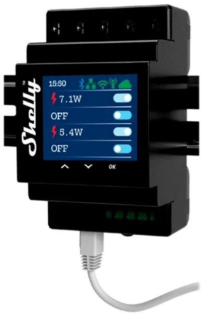 Shelly Relay "Pro 4PM" WLAN LAN Max. 40A 4 KanäLe 1 Phase Metering BT DIN-Rail