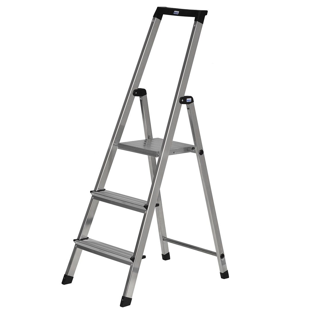 Krause Solidy Folding Ladder Silver