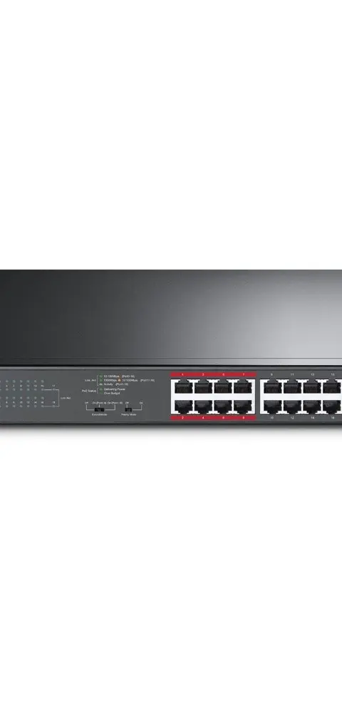 TP-Link 16-Port 10/100Mbps + 2-Port Gigabit Unmanaged PoE Switch