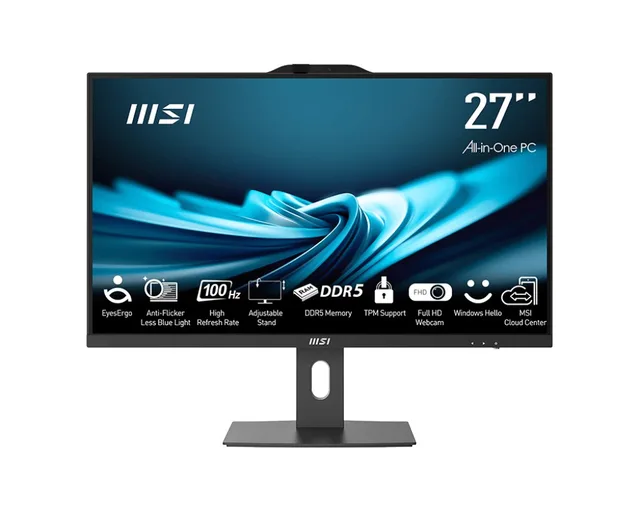 MSI Pro AP272P 14M-867XEU Intel® Core™ i5 i5-14400 68.6 cm (27") 1920 x 1080 pixels All-in-One PC 16 GB DDR5-SDRAM 512 GB SSD Wi-Fi 6E (802.11ax) Black