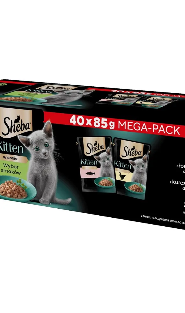 SHEBA Kitten Selection Of Flavors In Sauce - Wet Cat Food - 40x85 G