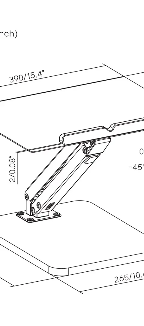 Maclean Desk Stand For Monitor Or Laptop Gas Spring For Standing And Sitting Work Black MC-493