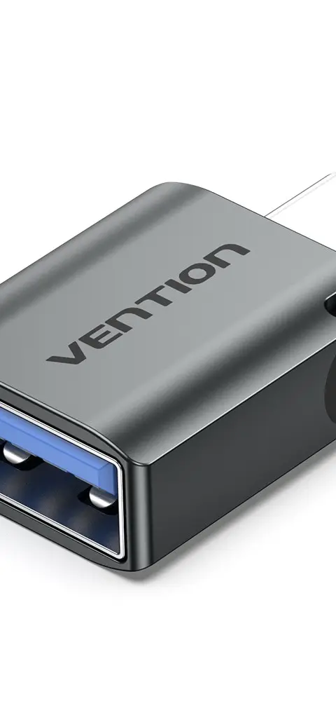 Vention USB-C Male to USB 3.0 Female OTG Adapter Gray Aluminum Alloy Type