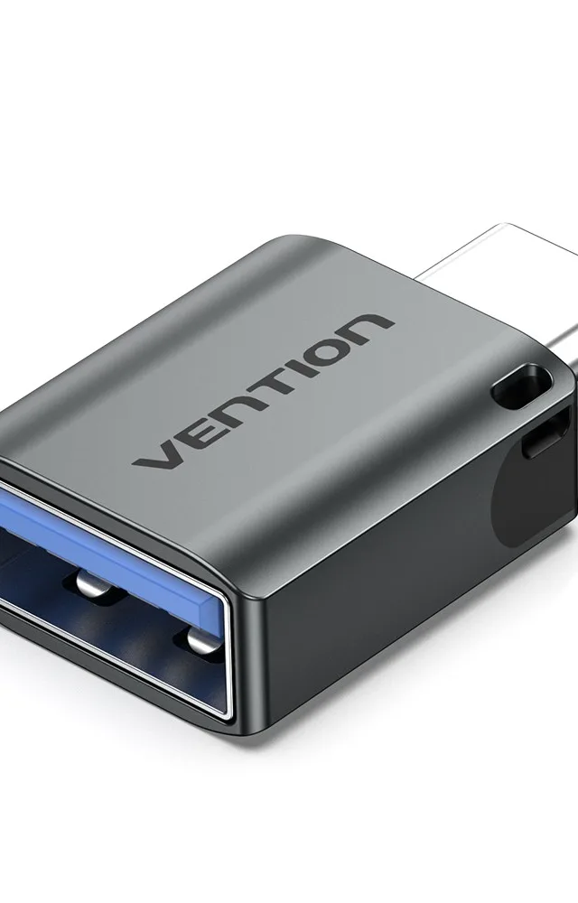 Vention USB-C Male to USB 3.0 Female OTG Adapter Gray Aluminum Alloy Type