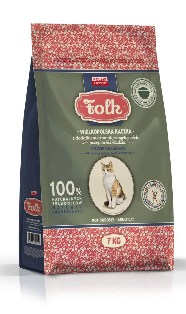 FOLK Greater Poland–Style Duck With Apples Quail Herring - Dry Cat Food - 7kg