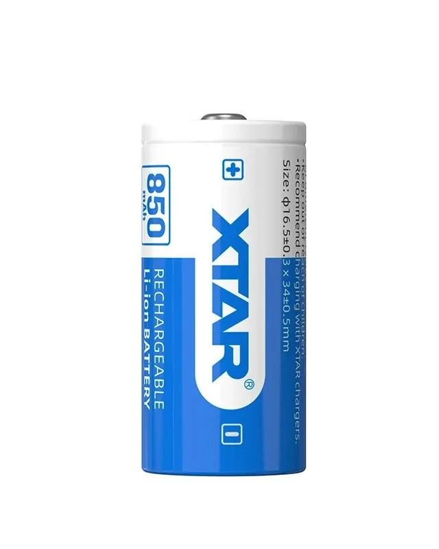 Battery 16340/R-CR123 3 7V Li-Ion 850 MAh XTAR