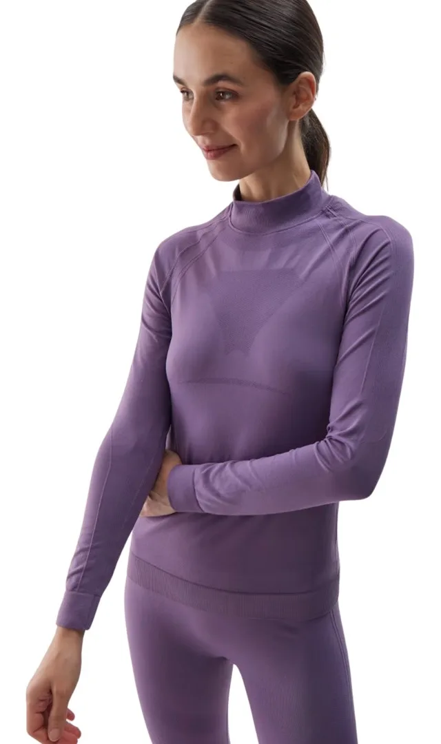 Women's Seamless Thermal Underwear 4F F156 Purple 4FWAW24USEAF156 50S XS/S