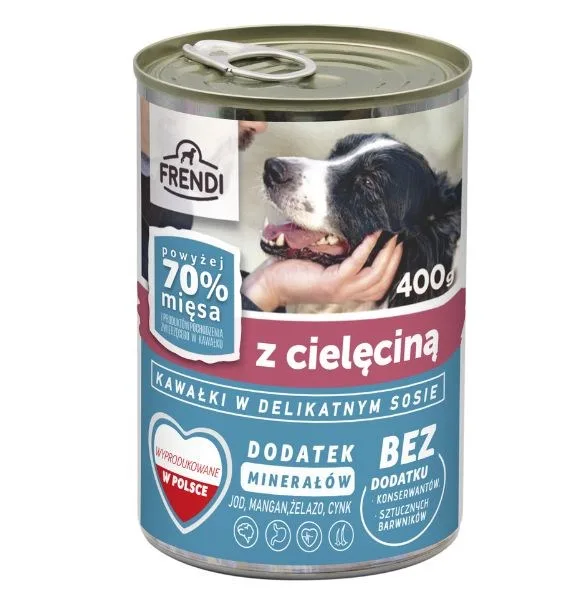 FRENDI With Veal Chunks In Delicate Sauce - Wet Dog Food - 400g