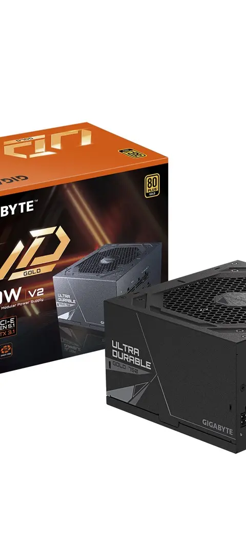 GIGABYTE UD750GM PG5 V2 Power Supply Unit- PCIe Gen 5.1, 80 PLUS Gold, Fully Modular Design, 120mm Fan, ATX 3.1 compatible, EU Plug