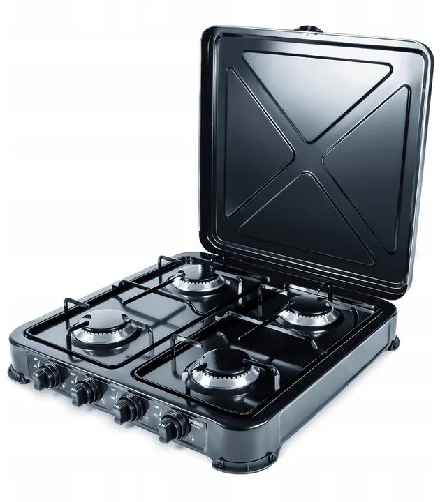 Promis KG400C Hob Black White Countertop Gas 4 Zone(S)