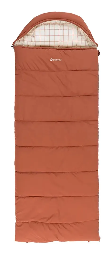 Outwell 230501 Sleeping Bag Adult Semi-Rectangular Sleeping Bag Polyester Red
