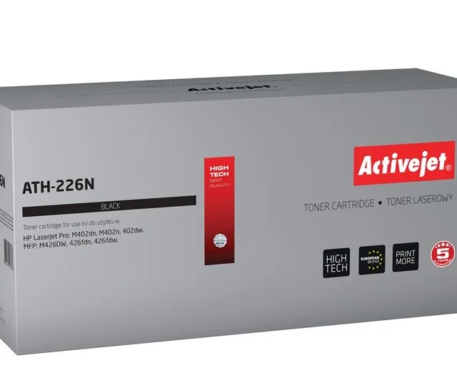 Activejet ATH-226N toner (replacement for HP 226A CF226A; Supreme; 3100 pages; black)