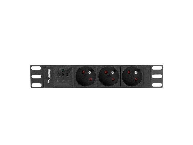Lanberg PDU-03E-0200-IEC-BK power distribution unit (PDU) 3 AC outlet(s) 1U Black