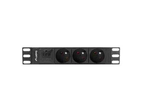 Lanberg PDU-03E-0200-IEC-BK power distribution unit (PDU) 3 AC outlet(s) 1U Black