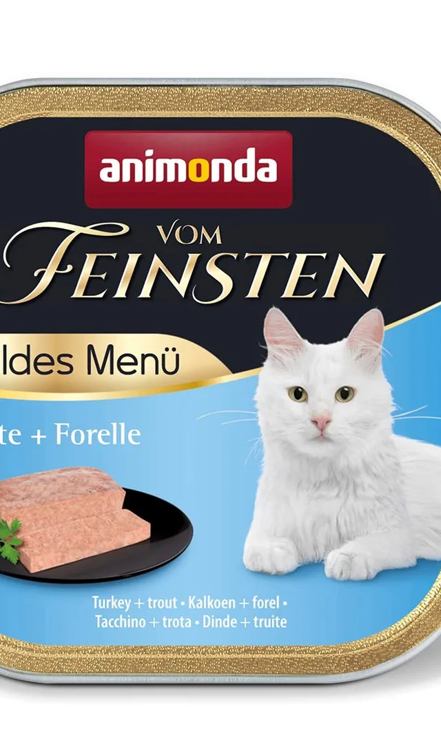 ANIMONDA Vom Feinsten Mildes Menu Turkey And Trout - Wet Cat Food - 100g