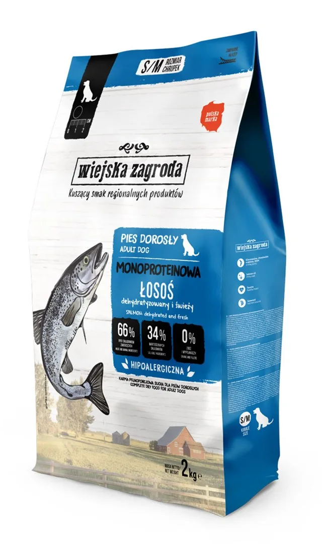 WIEJSKA ZAGRODA Monoprotein Salmon - Dry Dog Food - 2kg