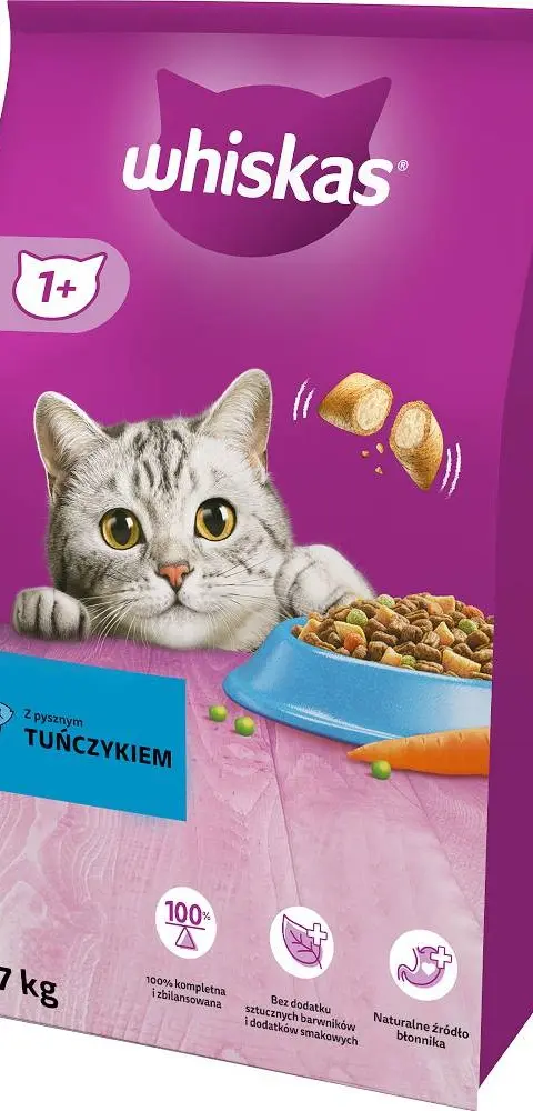 WHISKAS Cat Adult With Tuna - Dry Cat Food - 7 Kg