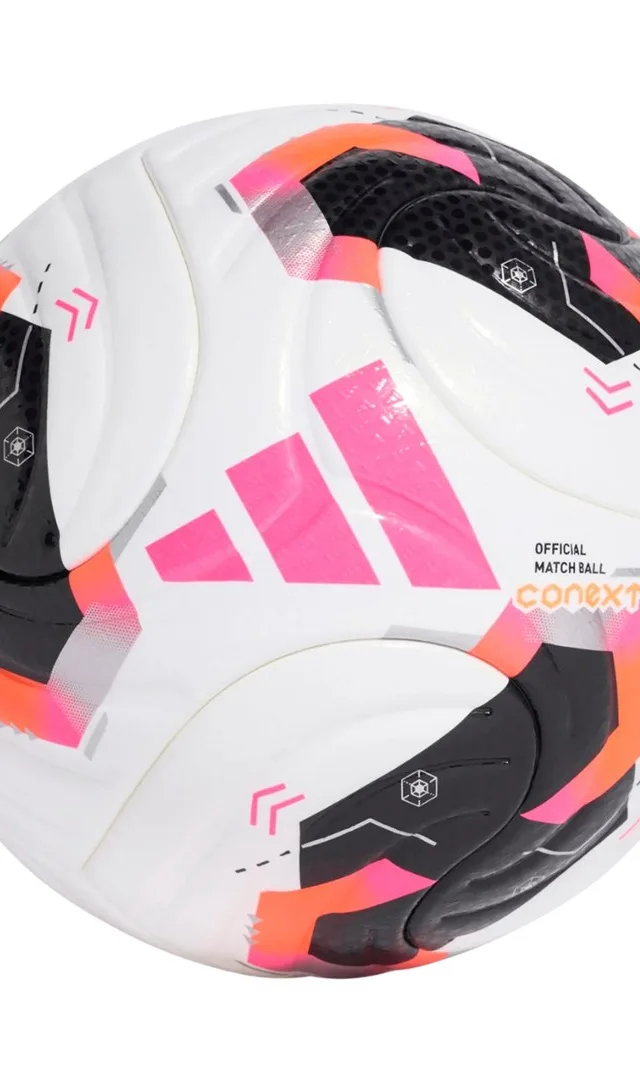 Piłka nożna adidas Conext 26 Pro biało-różowo-czarna KE5866 5