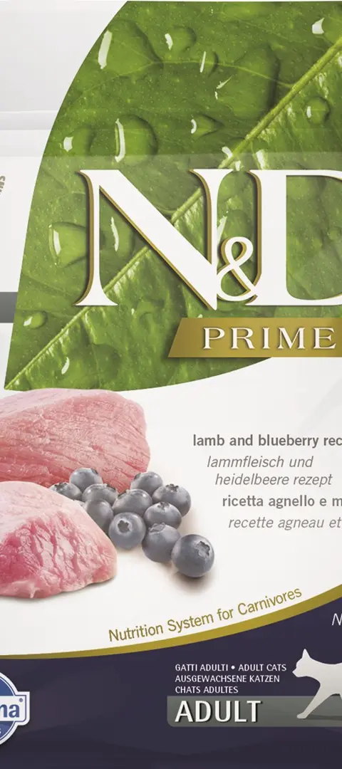 FARMINA N D Prime Cat Lamb And Blueberry Adult - Dry Cat Food - 300 G