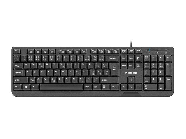 NATEC KEYBOARD TROUT SLIM USB CZ/SK LAYOUT BLACK