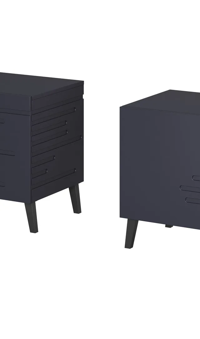Bedside Table NOVA 44x40x52 Navy Blue Matt