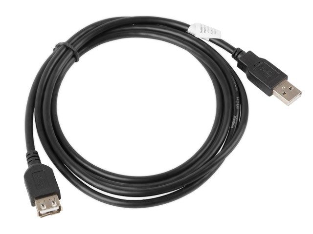 Lanberg CA-USBE-10CC-0018-BK USB cable USB 2.0 1.8 m USB A 0.48 Gbit/s Black