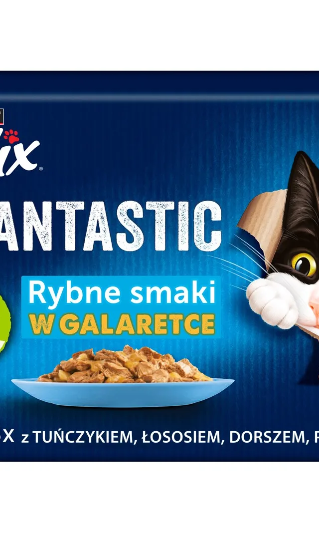 Felix Fantastic Fish Flavors In Jelly With Tuna Salmon Cod And Flatfish - (12x 85 G)