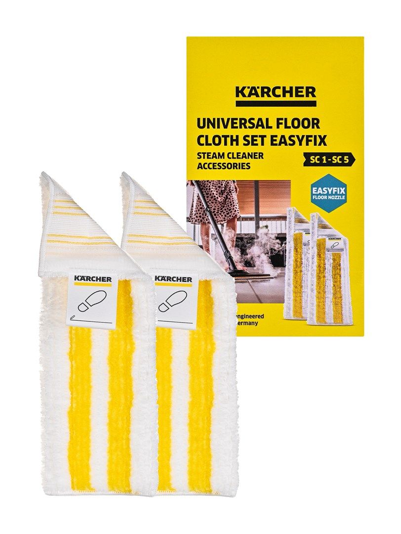 KäRcher Universal Floor Cloth Set EasyFix Mop Disposable Cloth White Yellow