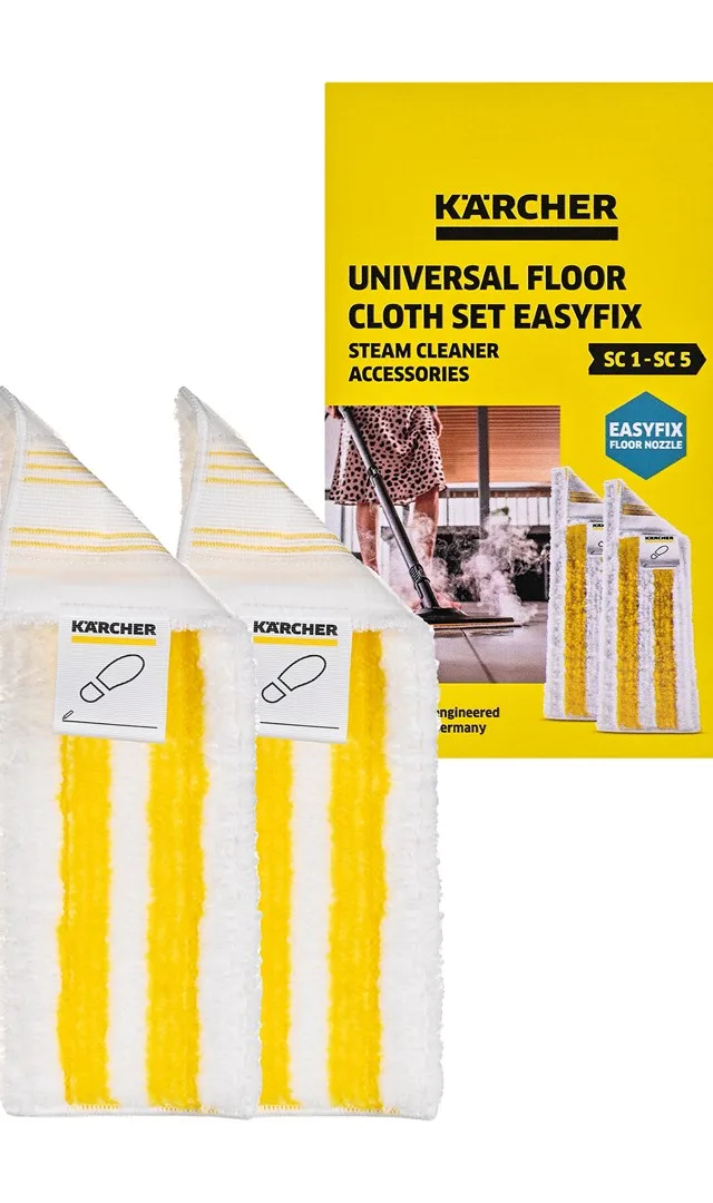 KäRcher Universal Floor Cloth Set EasyFix Mop Disposable Cloth White Yellow