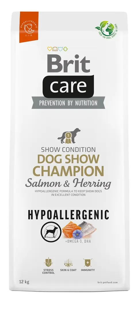 BRIT Care Hypoallergenic Adult Dog Show Champion Salmon Herring - Dry Dog Food - 12 Kg