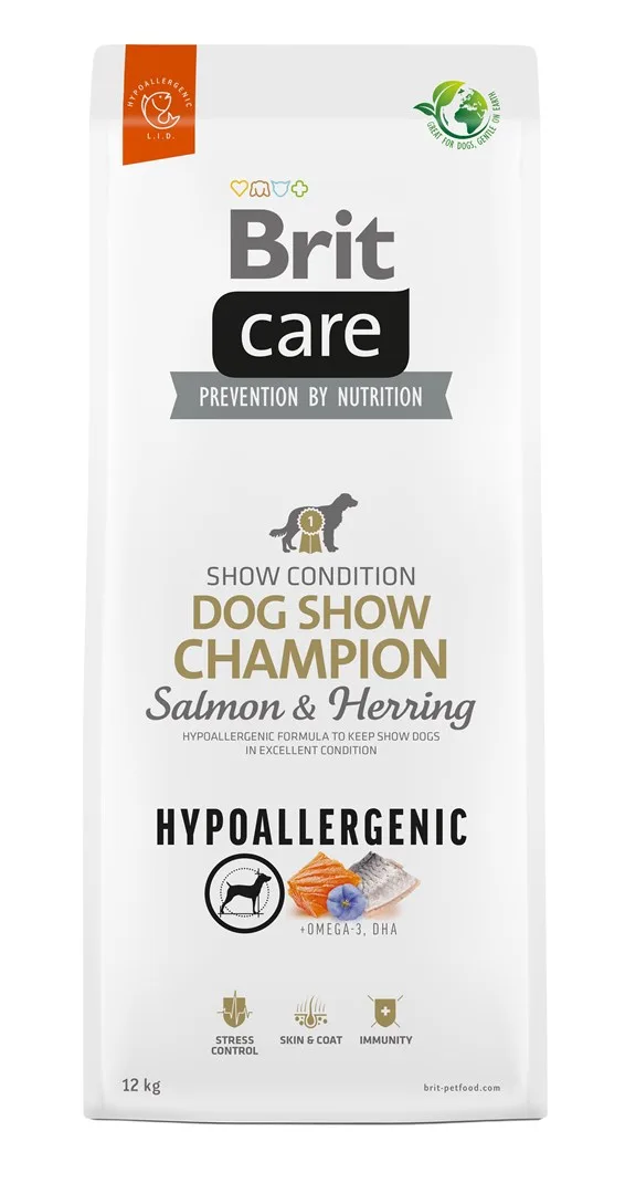 BRIT Care Hypoallergenic Adult Dog Show Champion Salmon Herring - Dry Dog Food - 12 Kg