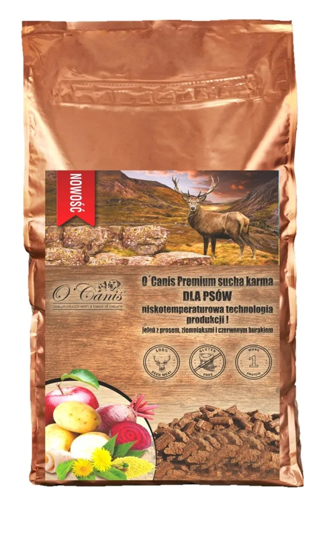 O'CANIS Deer With Millet Potatoes And Red Beet - Dry Dog Food - 12kg