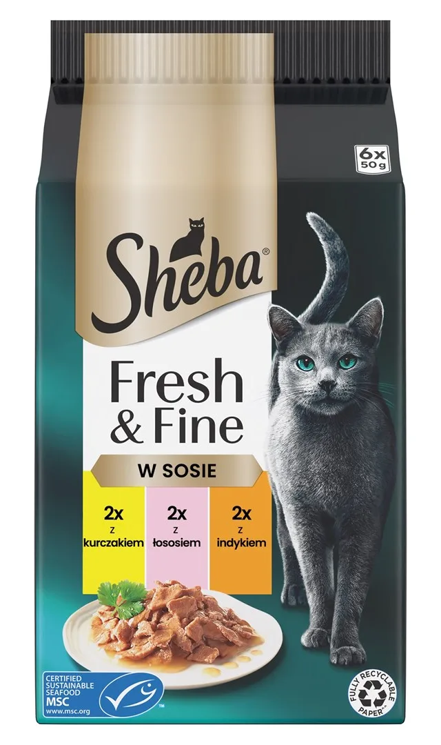 Sheba Fresh Fine Mini Meat Dishes In Sauce 6 X 50g