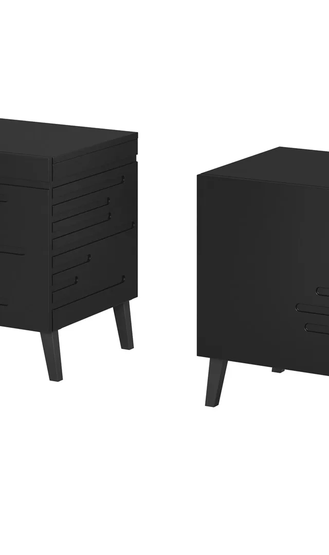 Cama Bedside Cabinet NOVA 44x40x52 Mat Black